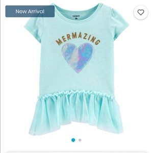 🎉NWT🎉Carter’s Girl’s Peplum t-shirt Size 4T